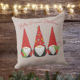 Custom Holly Gnomie Weihnachtsfeiertage Gnomes Pin Kissen