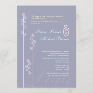 ::custom:Hollyhock & Ampersand Zweisprachige Hochz Einladung