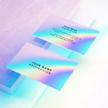 Custom Holographic Visitenkarte<br><div class="desc">Individuelle Holographic Business Cards mit modernem und minimalistischem Template-Design mit schwarzem Sans-Serif-Schriftart auf farbenprächtigem neonfarbigem Hintergrund, in beliebiger Farbe anpassbar. Holographische Ästhetikernail Office depot einzigartig Business Cards modern beruflich</div>