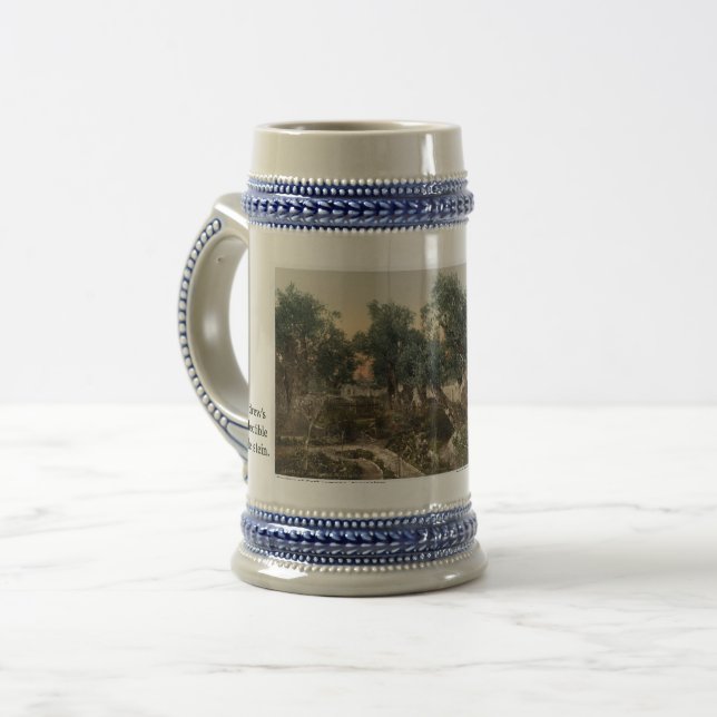 Custom Holy Land Beer Stein Mug Bierglas (Vorderseite Links)