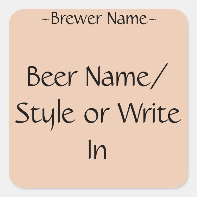 Custom Home Brew Bière Étiquettes de bouteille (ca (Devant)