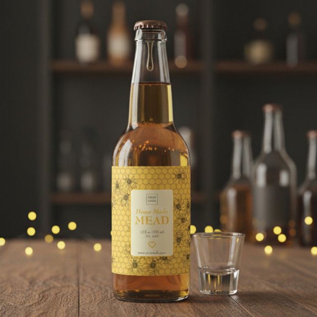 Custom Home Brewed Honey Wine Label Weinetikett (Von Creator hochgeladen)