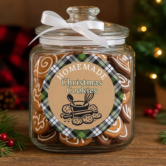 Custom Homemade Christmas Cookies Label Sheet Runder Aufkleber (Von Creator hochgeladen)