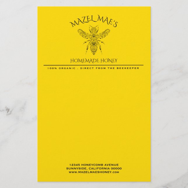 Custom Homemade Honey Briefpapier (Vorderseite)