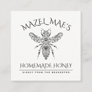 Custom Homemade Honey Quadratische Visitenkarte