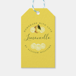 Custom Homemade Limoncello Gelb Geschenkanhänger
