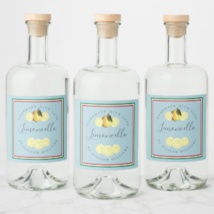 Custom Homemade Limoncello Italienische Flagge Alkoholflaschenetikett