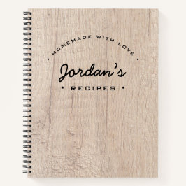 Custom Homemade mit Liebe Rezept Rustikal Notizbuch