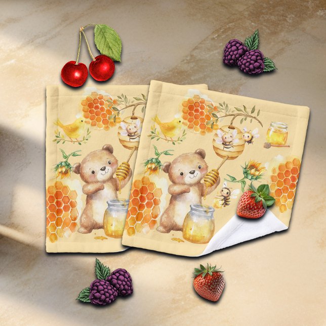 Custom Honey Bear Bear Kids Waschlappen (Von Creator hochgeladen)