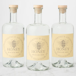 Custom Honey Business Promotional Alkoholflaschenetikett