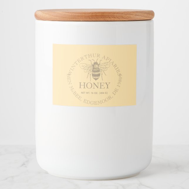 Custom Honey Business Promotional Lebensmitteletikett (Vorderseite)