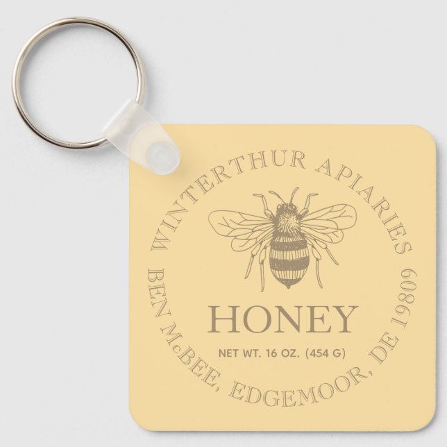 Custom Honey Business Promotional Schlüsselanhänger (Vorderseite)