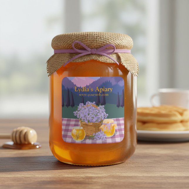 Custom Honey & Lavender Quadratischer Aufkleber (Von Creator hochgeladen)