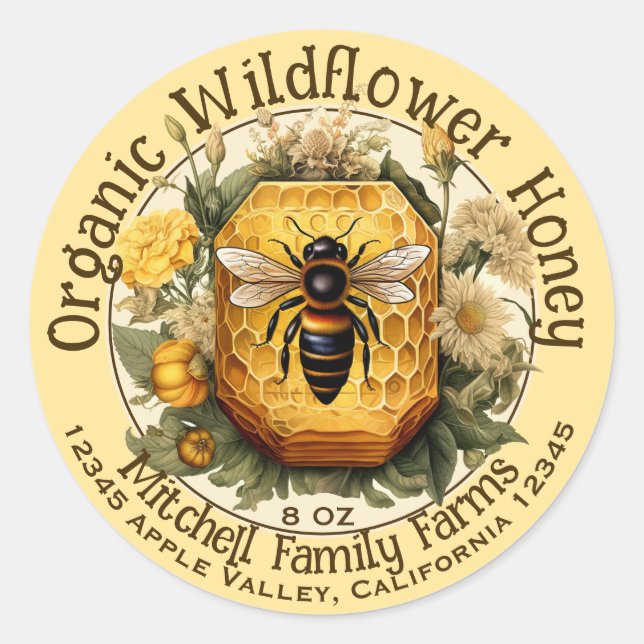 Custom Honey Sticker (Vorderseite)
