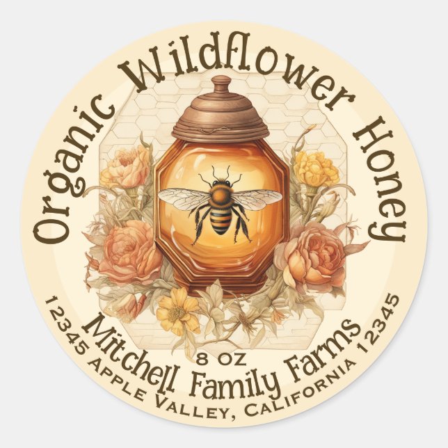 Custom Honey Sticker (Vorderseite)