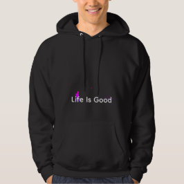 "Custom Hoodie | Das Leben ist gut zu Fuß grafisch
