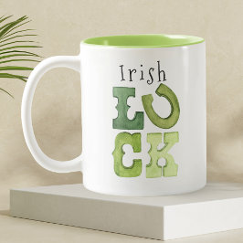 Custom Horeuh Irish Luck St Patricks Day Zweifarbige Tasse