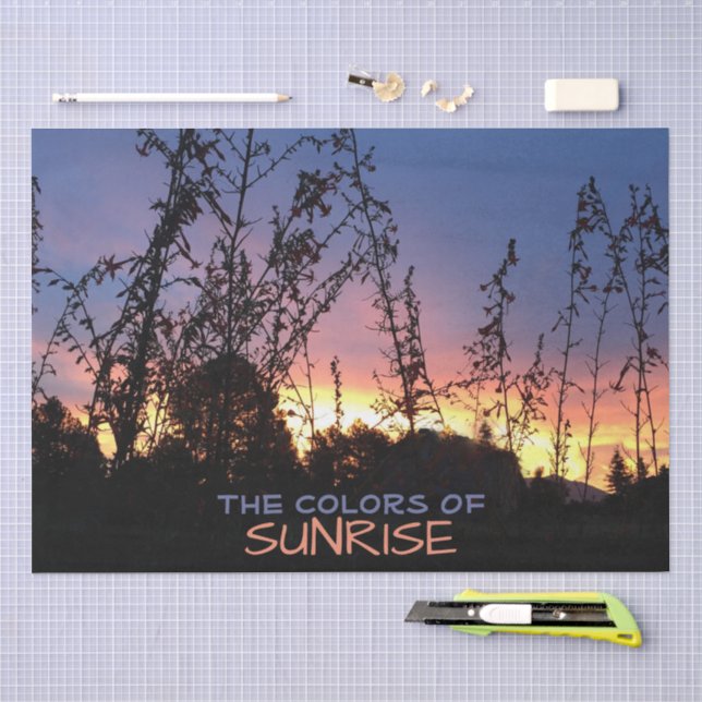 Custom Horizon Sunrise Foto Decoupage Seidenpapier (Handwerk)