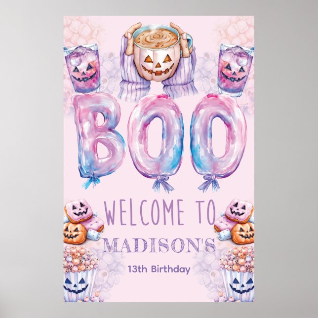 Custom Horror Movie Birthday Sleepover-Zeichen Poster (Vorne)