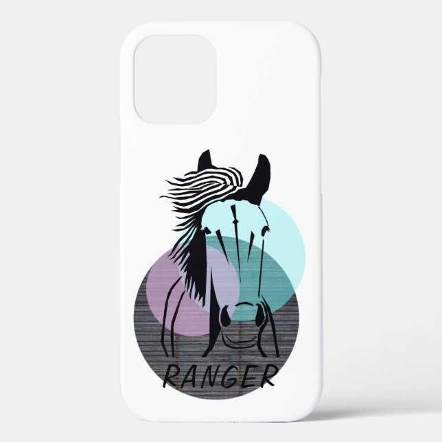 Custom Horse Apple IPhone 12 (Tough) Handy Case (Rückseite)