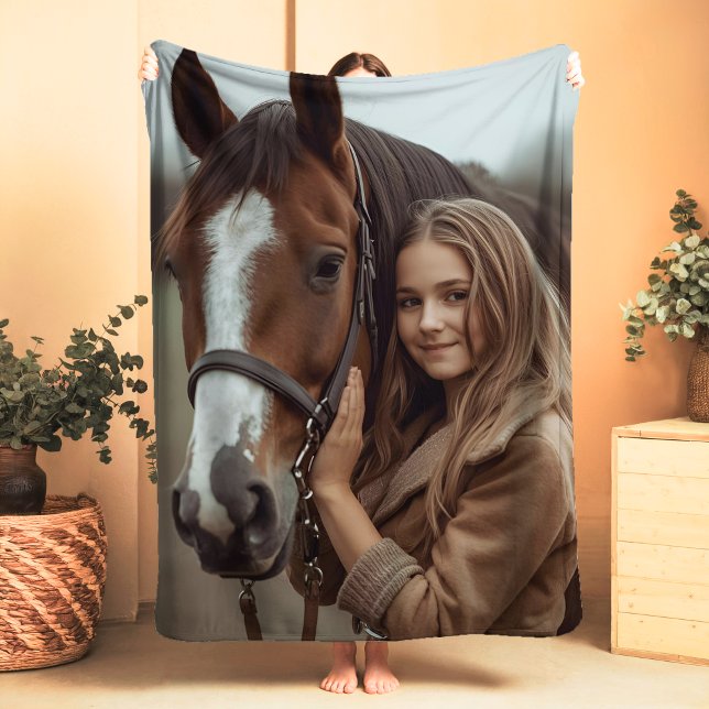 Custom Horse Lover Sherpa Blanket Reittier Geschen Sherpadecke (Von Creator hochgeladen)