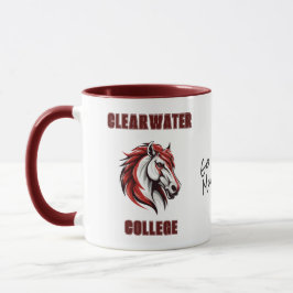CUSTOM Horse Mustang Stallion Mascot | Rot & Grau Tasse