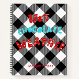 Custom Hot Chocolate Weather Buffalo Kariert Notizbuch