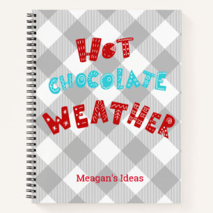 Custom Hot Chocolate Weather Buffalo Kariert Notizbuch
