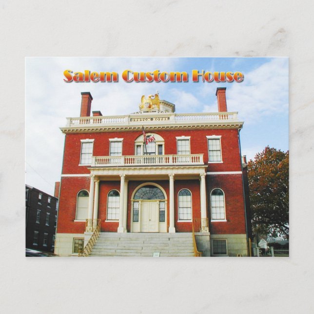 Custom House, Salem, Massachusetts Postkarte (Vorderseite)