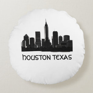 Custom Houston Texas Skyline Rundes Kissen