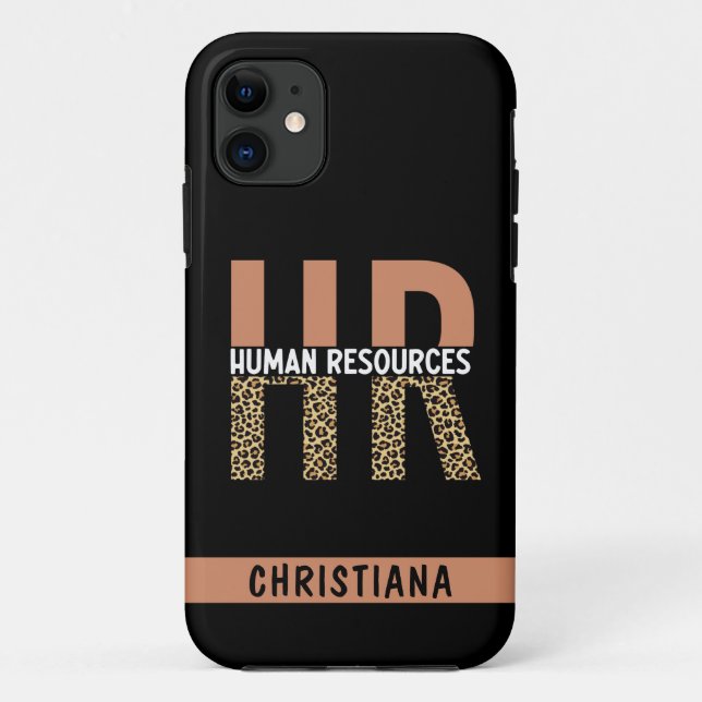 Custom HR Human Resources Leopard Print HR Geschen Case-Mate iPhone Hülle (Rückseite)