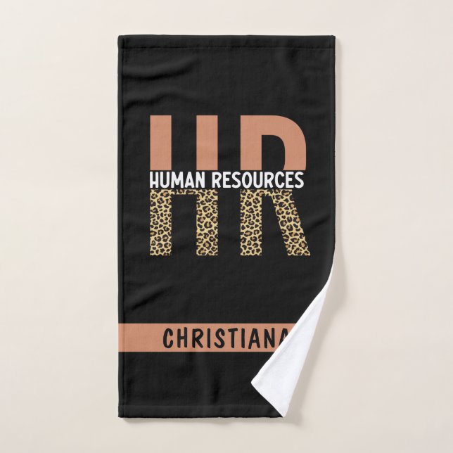 Custom HR Human Resources Leopard Print HR Geschen Handtuch (Handtuch)