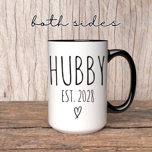 Custom Hubby Tasse, Hochzeitsgeschenk, Jubiläumsge Tasse (hubby mug, hubby coffee mug, personalized hubby mug, groom coffee mug, wedding hubby mug,)