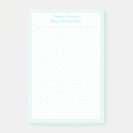 Custom Hübsch Blue Dot Grid New Baby Plan Planer Post-it Klebezettel