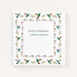 Custom Hummingbird Border Notepad Notizbuch