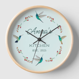 Custom Hummingbird Clock Uhr