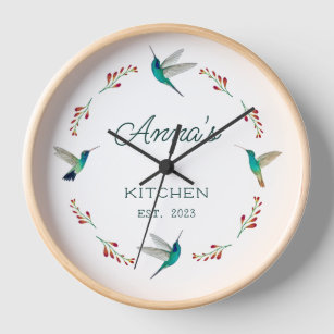 Custom Hummingbird Clock Uhr