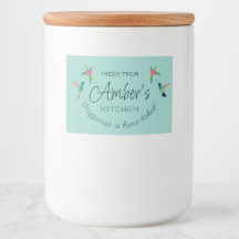 Custom Hummingbird Food Label