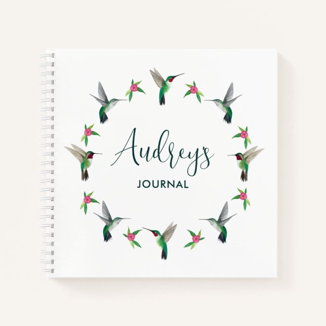 Custom Hummingbird Journal Notizbuch (Vorderseite)