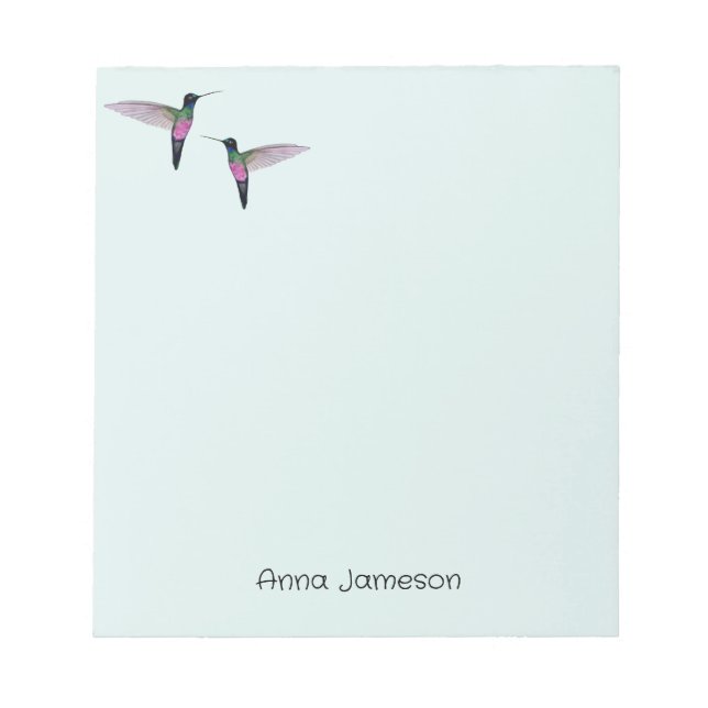 Custom Hummingbird Notepad Notizblock (Vorderseite)