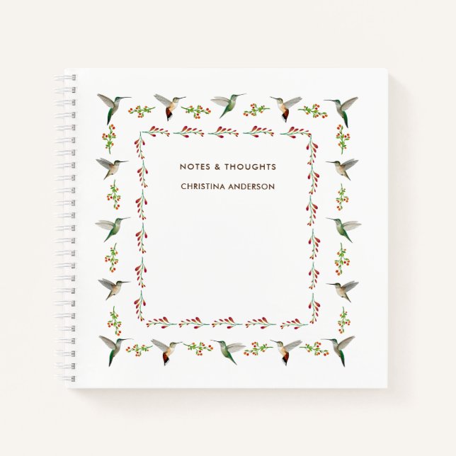 Custom Hummingbird Notepad Notizbuch (Vorderseite)