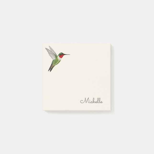 Custom Hummingbird  Notes Post-it Klebezettel (Vorderseite)