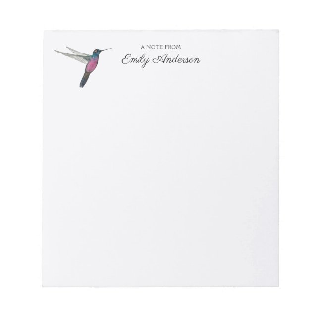 Custom Hummingbird Notizblock (Vorderseite)