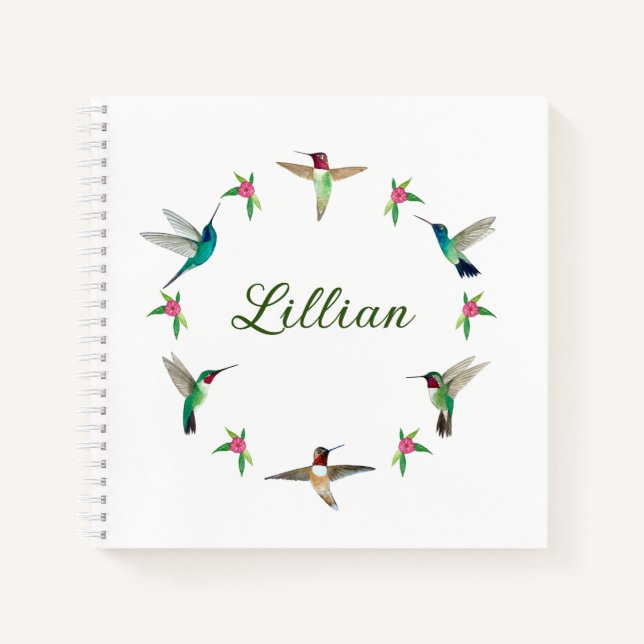 Custom Hummingbird Notizbuch (Vorderseite)