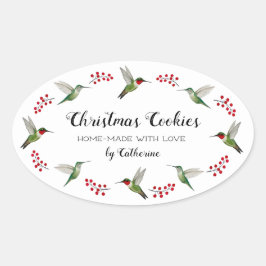 Custom Hummingbird Ovaler Aufkleber