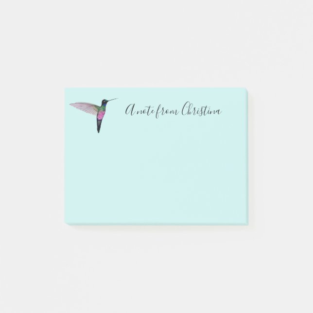 Custom Hummingbird Post-it Klebezettel (Vorderseite)