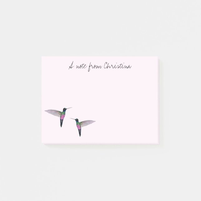Custom Hummingbird Post-it Notes Klebezettel (Vorderseite)