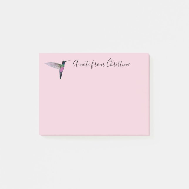 Custom Hummingbird Post-it Notes Klebezettel (Vorderseite)