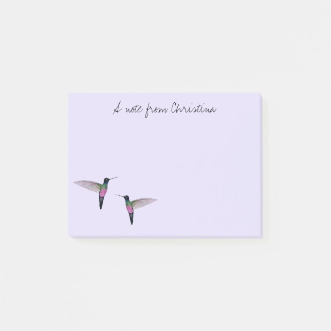 Custom Hummingbird Post-it Notes Post-it Klebezettel (Vorderseite)