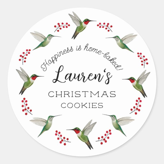 Custom Hummingbird   Runder Aufkleber (Vorderseite)